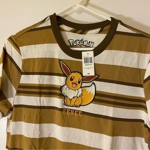 Boxlunch Pokemon Eevee Striped Shirt size S
